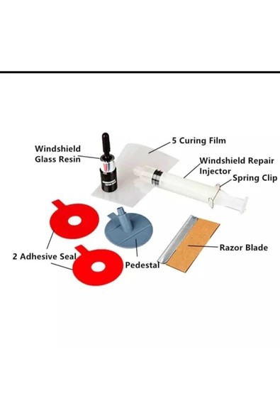 Özbil CTK-500 Araç Cam Tamir Kiti Kırık Çatlak Tamir Seti Ön Cam Tamiri - 3