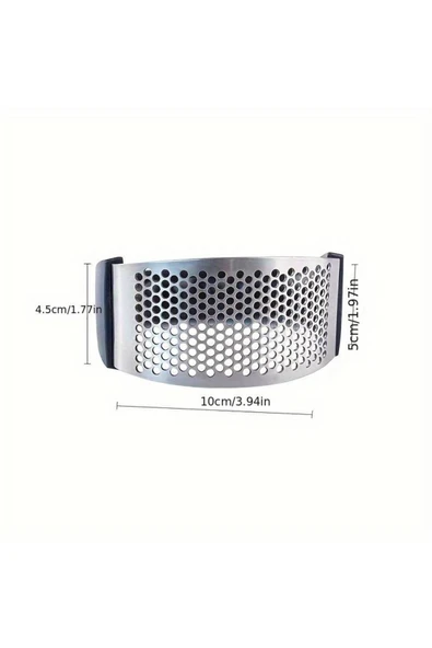 Paslanmaz Çelik Ergonomik Sarımsak Ezme Aleti - Mutfak Gereçleri ile Hızlı ve Kolay Ezme - 4