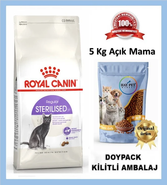 Royal canin Sterilised 5 kg kısırlaştırılmış  açık kedi maması ürün görseli
