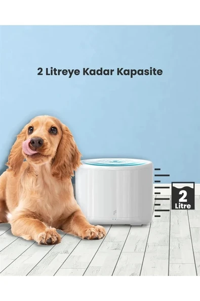 Kedi/Köpek Akıllı Otomatik Su Kabı - 2 Litre, Evcil Hayvan Su Pınarı - 5