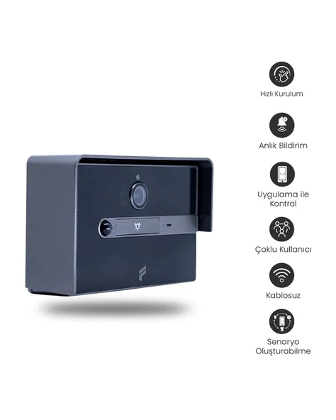 Akıllı Kapı Zili - Görüntülü, Uzaktan Kontrol, Çoklu Kullanıcı - 2