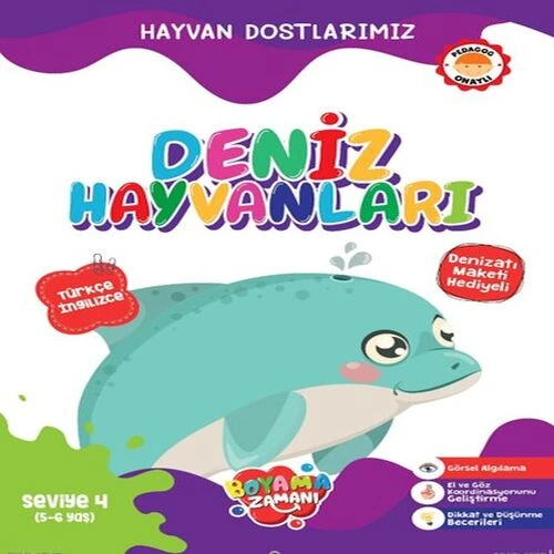 Hayvan Dostlarımız - Deniz Hayvanları Seviye 4 (5-6 Yaş) ürün görseli