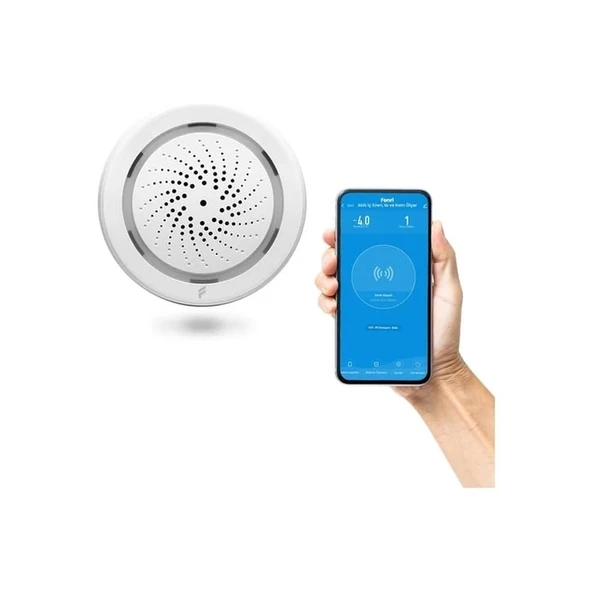 Akıllı Kablosuz Kapı Pencere Sensörü Ve Iç Ortam Nem-ısı Ölçer-siren, Wifi, Uzaktan Takip, Tuya - 5