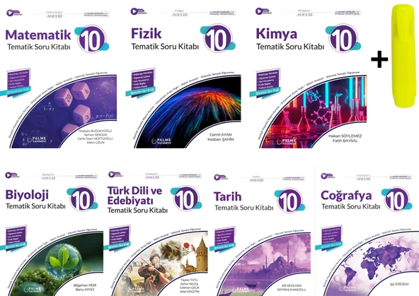 Palme Yayınları 10. Sınıf Tüm Dersler Tematik Soru Kitabı Seti Yeni