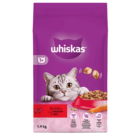 Whiskas Biftekli ve Sebzeli 1.4 kg Yetişkin Kedi Maması
