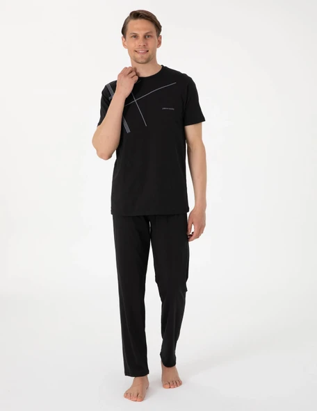 Pierre Cardin Erkek Kısa Kollu Bisiklet Yaka Pijama Takım - 8