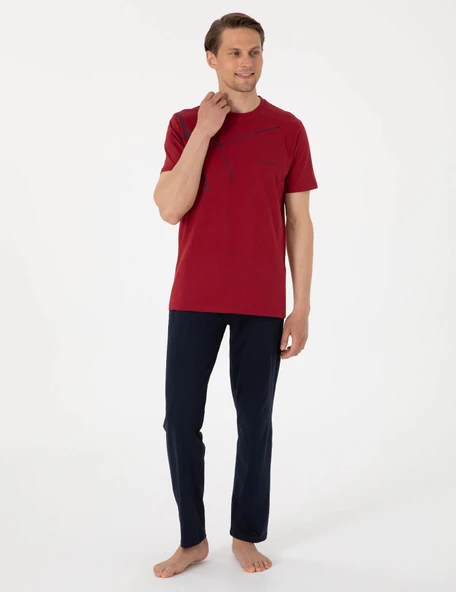 Pierre Cardin Erkek Kısa Kollu Bisiklet Yaka Pijama Takım