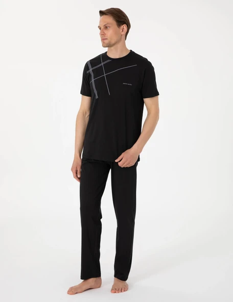 Pierre Cardin Erkek Kısa Kollu Bisiklet Yaka Pijama Takım - 11