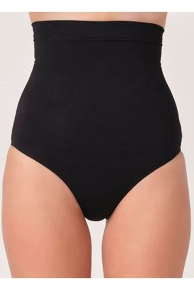 Siyah Kadın Dikişsiz Slip Korse - 1