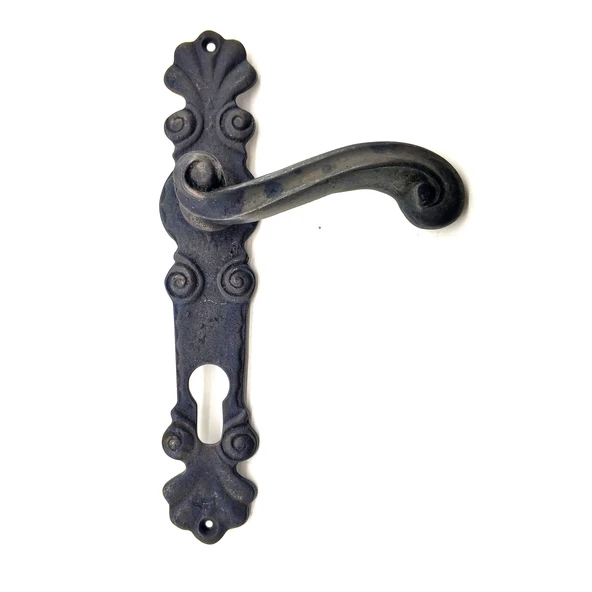 Antika Tarz Dekoratif Pirinç Okyanus Yale Kapı Kolu - 230x46 Mm, Oksit - 1
