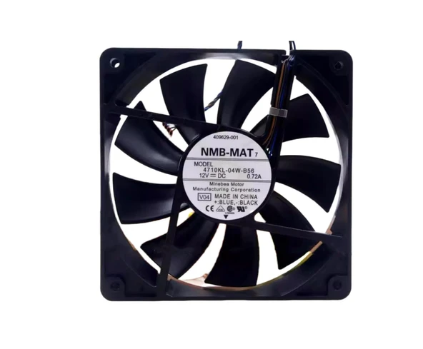 2.EL NMB 4710KL-04W-B56 12V 0.72A 4 PİN 12 CM  SOĞUTUCU Fan