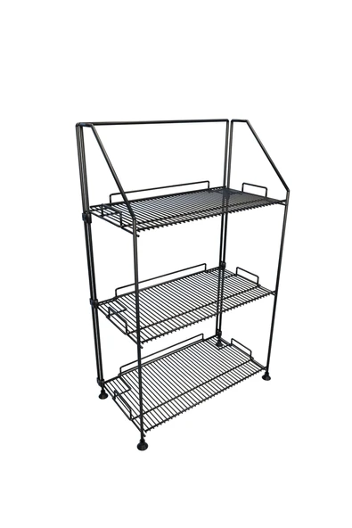 Akroraf 3'lü Siyah Metal Özel Tasarım Çok Amaçlı Raf Mutfak Banyo Dekoratif Raf - Resim 4