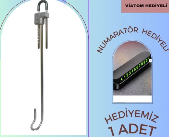 Direksiyon Kilidi ve Yanında Numratör Hediyeli Direksiyon Kilidi Tüm Araçlar İçin Uyumludur