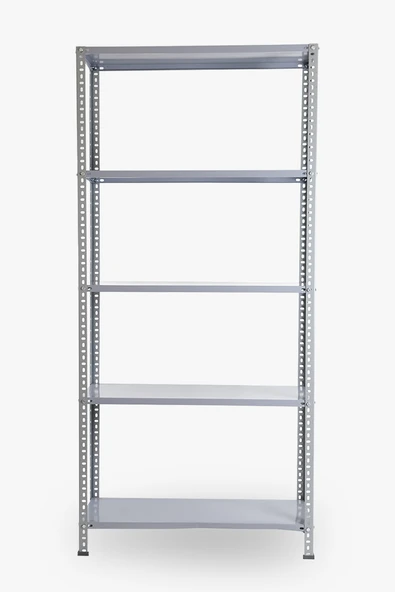 5 Katlı Civatalı Hafif Yük Rafı 200x43x93 cm Gri ürün görseli