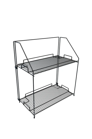 Akroraf 2'li Siyah Metal Özel Tasarım Çok Amaçlı Raf  Mutfak Banyo Dekoratif Raf - Resim 3