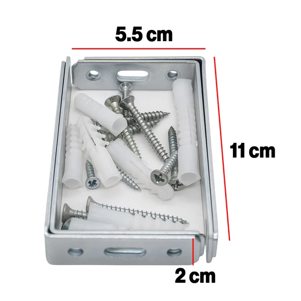 Mobilya Eşya Dolap Sabitleme Birleştirme Çocuk Seti Kiti Devrilme Önleyici Metal Bağlantı Aparatı - Resim 2