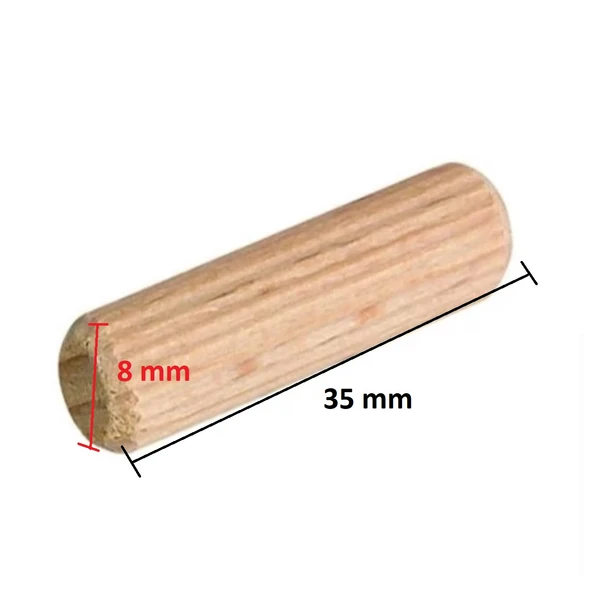 Kavela, Ahşap Yivli Kavela Pimi 8x35mm 500 Adet - 4