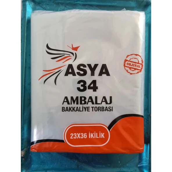Asya 34 Ambalaj Bakkaliye torbası beşlik şeffaf torba orjinal Plastik 23x36cm 1kg