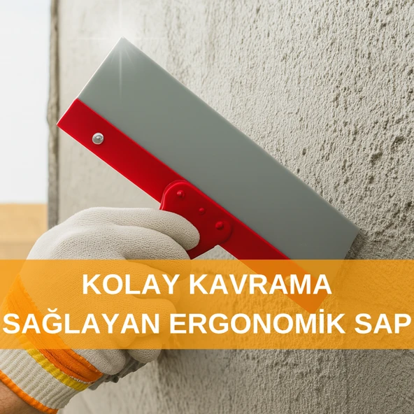 BEYLİNİ 30CM Raspa Zemin Duvar Yer Tavan Köşe Büyük Profesyonel Kullanım Rahat Ispartula Kırmızı - 3