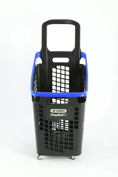 Tekerlekli Market Sepeti (Tekerlekli Alışveriş Sepeti) 65 L Mavi