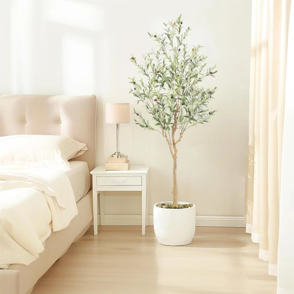 Nettenevime Yapay Zeytin Ağacı Lüx 180cm Doğal Gövdeli Gerçek Görünümlü Yapay Ağaç - Resim 3