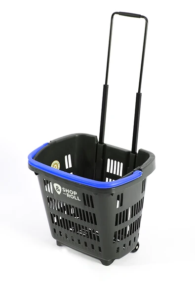 Tekerlekli Market Sepeti (Tekerlekli Alışveriş Sepeti)  34 L Mavi - 3