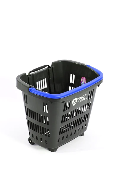 Tekerlekli Market Sepeti (Tekerlekli Alışveriş Sepeti)  34 L Mavi - 4