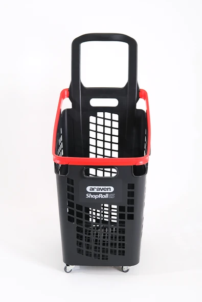 Tekerlekli Market Sepeti (Tekerlekli Alışveriş Sepeti) 65 L Kırmızı ürün görseli