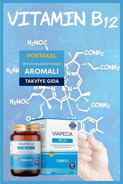 VİAPECİA Pro-b12 Unutkanlık, Odaklanma, Konsantrasyon, Beyin Fonksiyonları B12 60 Adet - 3