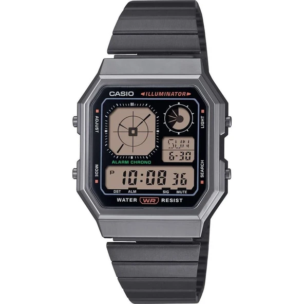 A130WEGG-1ADF Casio Retro Dijital Unisex Kol Saati ürün görseli 1