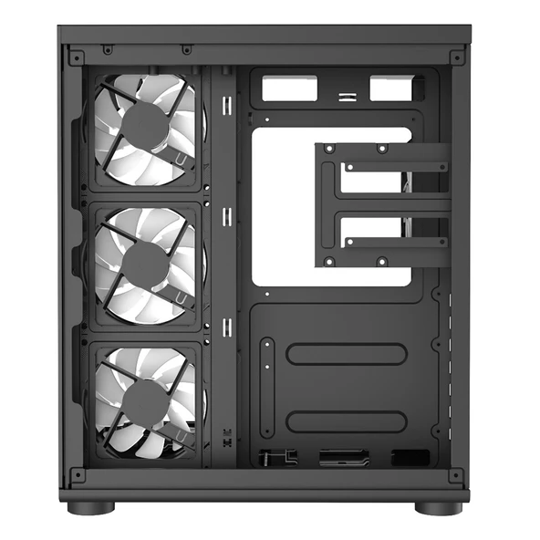Turbox Teras Akvaryum Cam Tasarım 4X RGB Fan 500W PSU USB 3.0 ATX Oyuncu Bilgisayar Kasası - 8