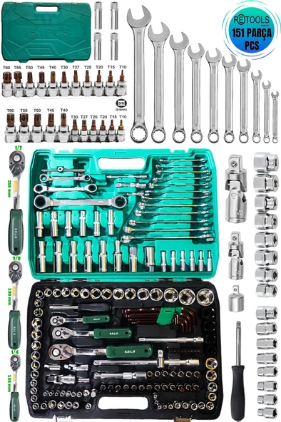 RETOOLS 151 PARÇA LOKMA SETİ MAVİ