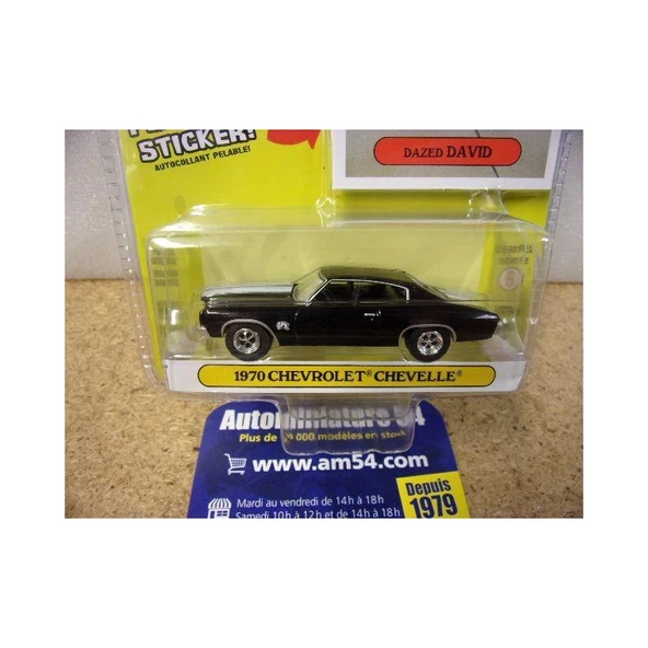 Greenlight 1970 Chevrolet Chevelle - Dazed David - Garbage Pail Kids Series 6 1/64 Model Araba ürün görseli