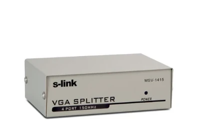 S-Link MSV-1415, 4xVGA, D-Sub Monitör Çoklayıcı, 150Mhz (1PC-4Monitör)