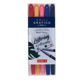 KALİGRAFİ KALEMİ FIRÇA UÇ 5 RENK SET