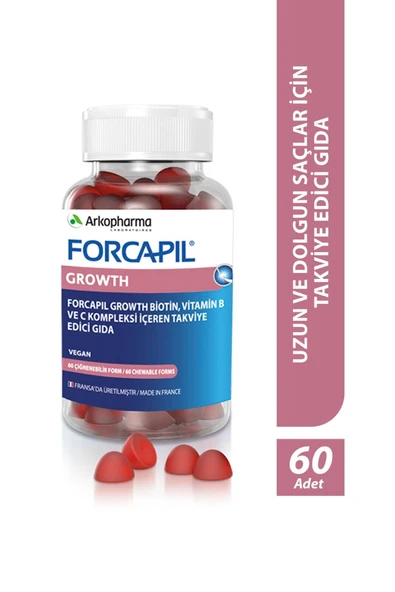 Arkopharma Forcapil® Growth Gummies – Saç Uzamasını Destekleyen Takviye Edici Gıda - 60 Çiğnenebilir Form - Resim 5