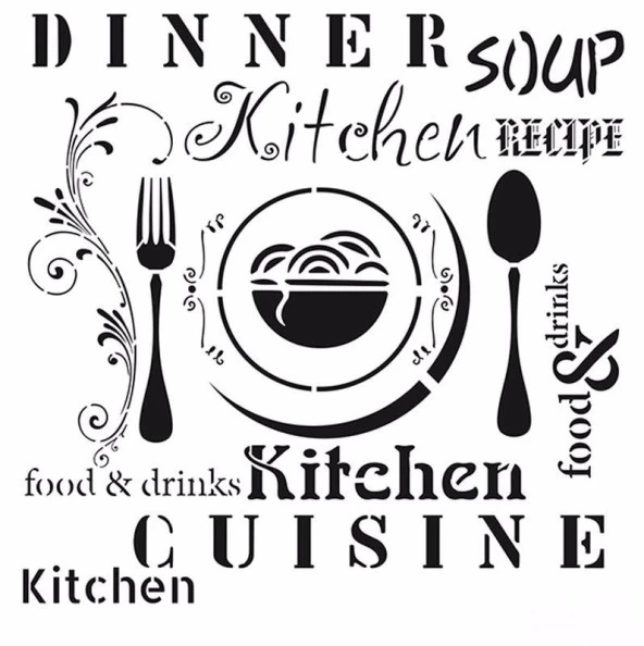 HDM48 Home Dekor Midi Stencil (25X25) ürün görseli