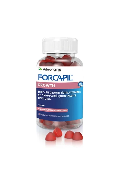 Arkopharma Forcapil® Growth Gummies – Saç Uzamasını Destekleyen Takviye Edici Gıda - 60 Çiğnenebilir Form - Resim 4