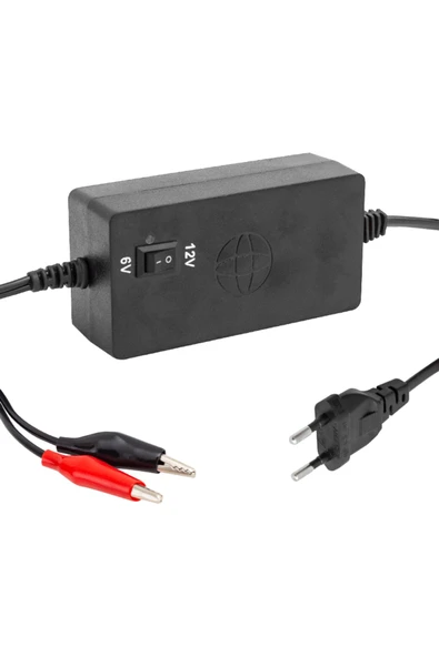 Gizzodo MERVESAN MT-6/12C 6V-12V 1 AMPER AKÜ ŞARJ ADAPTÖRÜ (KROKODİL UÇLU) POWERMASTER 6V-12V - Resim 4