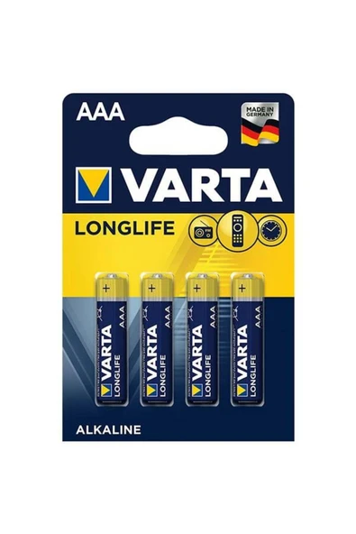Varta Longlife Power Alkalin Aaa Ince Kalem Pil 4'lü Paket