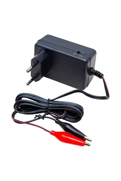 Gizzodo MERVESAN MT-6/12C 6V-12V 1 AMPER AKÜ ŞARJ ADAPTÖRÜ (KROKODİL UÇLU) POWERMASTER 6V-12V - Resim 2