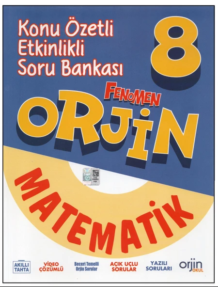 ORJİN 8. SINIF MATEMATİK KONU ÖZETLİ ETKİNLİKLİ SORU BANKASI ürün görseli