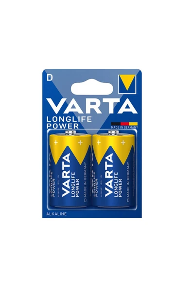 Varta Longlife Power Alkalin Büyük Pil - D - 2'li ürün görseli 1