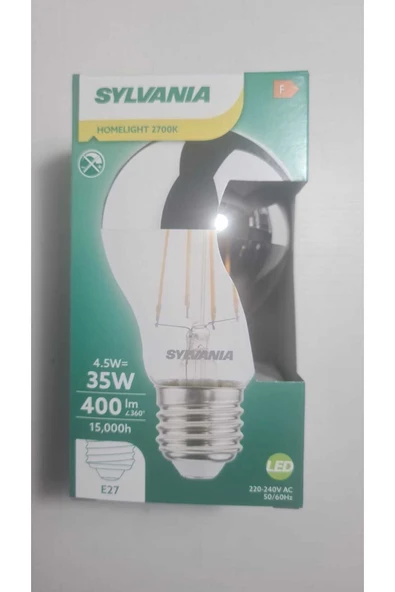 Sylvania 4,5W ToLEDo retro GLS crown silver E27 2700K günışığı aynalı  ampül ürün görseli 1