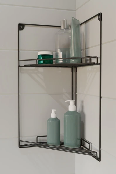 Dekoratif Köşe Duvar Rafı - Resim 2