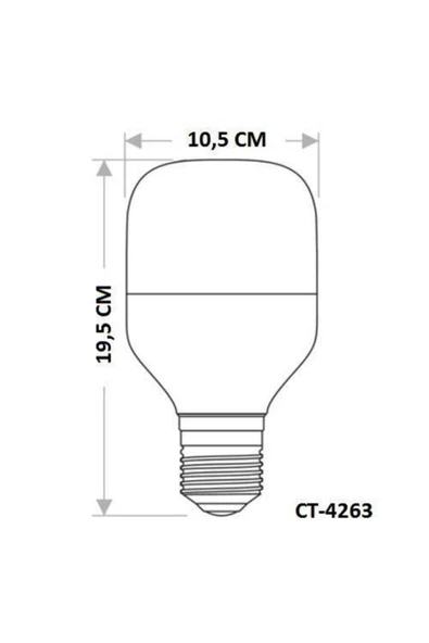 Cata Ct-4263 E27 Duylu 30 Watt Yüksek Wat Led Tasarruflu Ampül Otuz Watt Beyaz , Gün Işığı - Resim 3