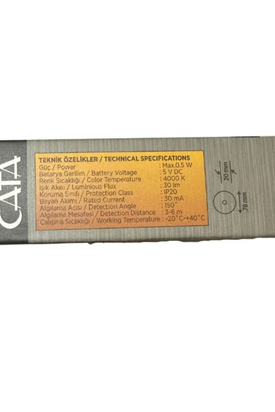 Cata CT-5180 4000K (Günışığı) Sensörlü Şarjlı Mıknatıslı Kabin Led Ampul - Resim 2