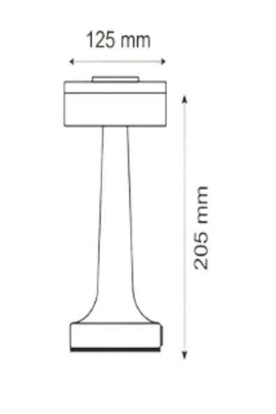 Noas Girit 3 Işık Bakır Renkli Dokunmatik USB Şarjlı Dim Edilebilir Masa Lambası YL86-1234 - Resim 3