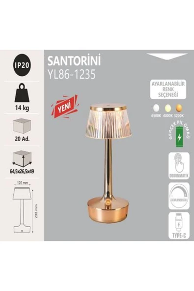 Noas Mutlusan Gece Lambası Şarjlı Dokunmatij 3 Fonksiyonlu - 2