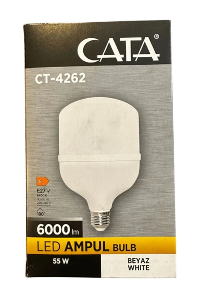 Cata CT-4262 55W 6400K (Beyaz Işık) E27 Duylu Led Torch Ampul ürün görseli 1